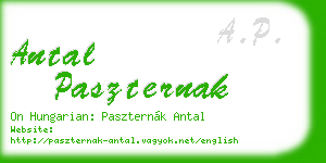 antal paszternak business card